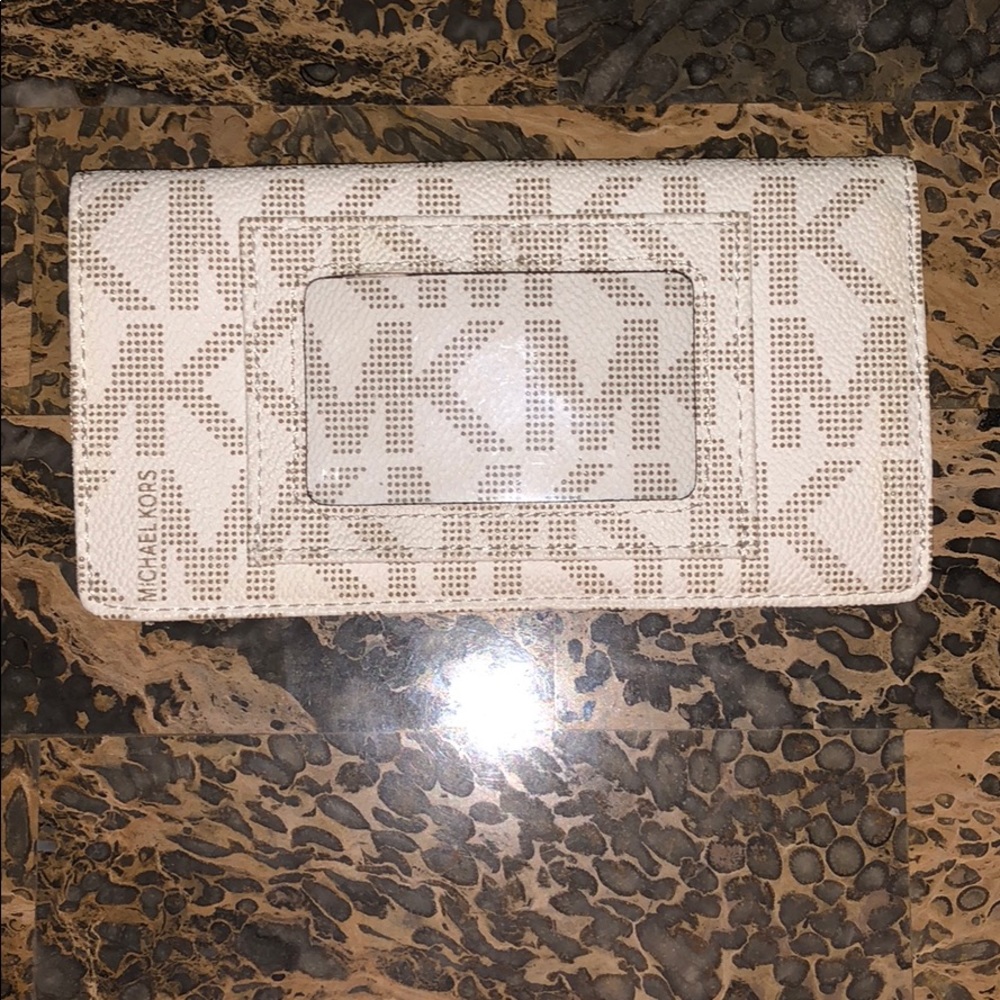 White & Grey Michael Kors wallet